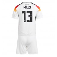 Nemecko Thomas Muller #13 Domáci Detský futbalový dres ME 2024 Krátky Rukáv (+ trenírky)
